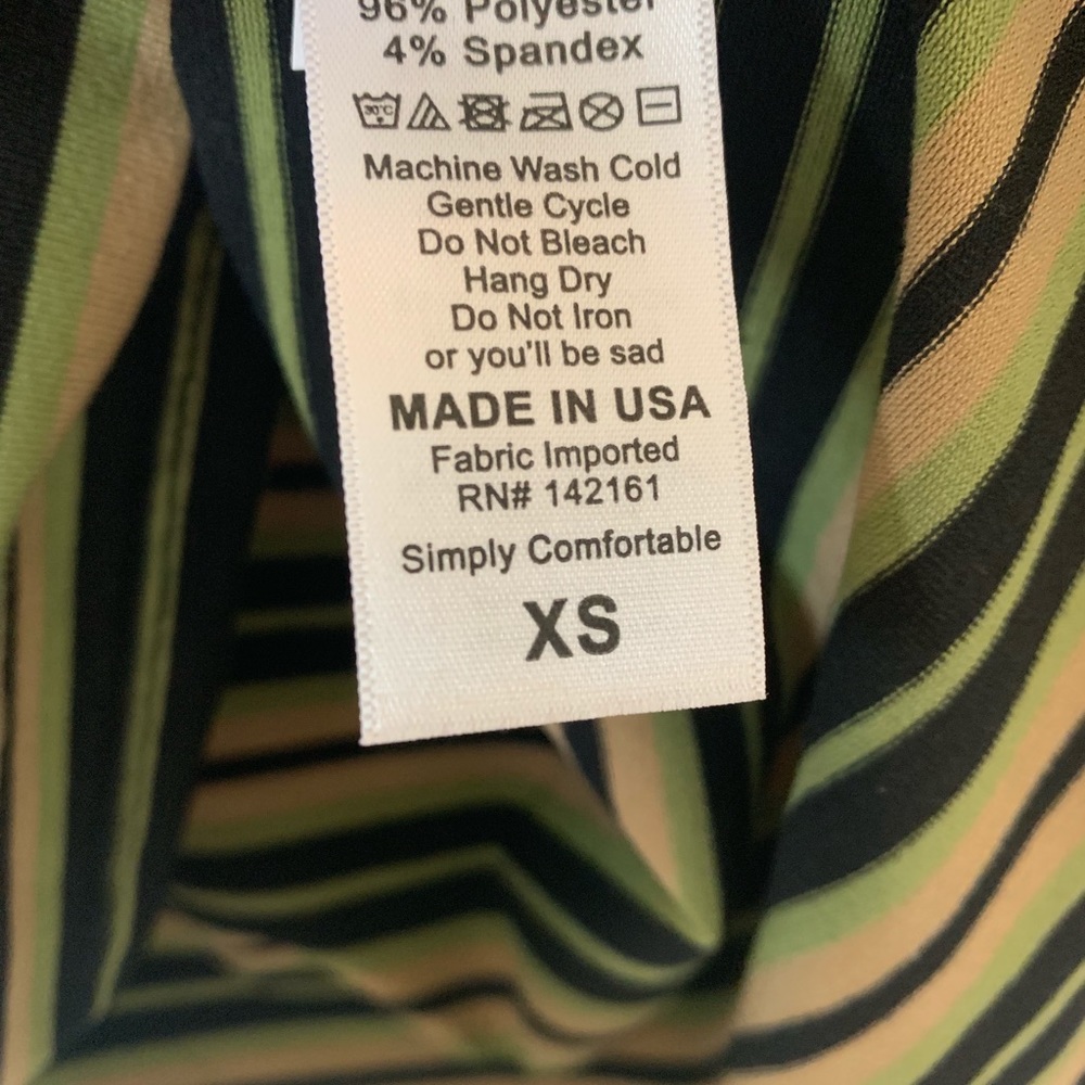 Lularoe Multicolor stripped Lynnae, size XS, NWT - Picture 3 of 3